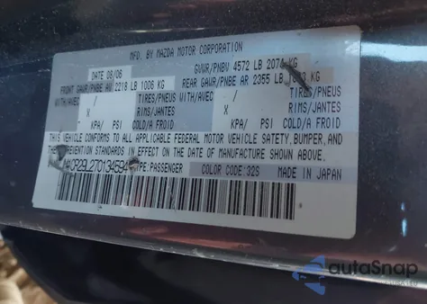 2007 Mazda 5 z USA, uszkodzony, nr VIN JM1CR29L270134594